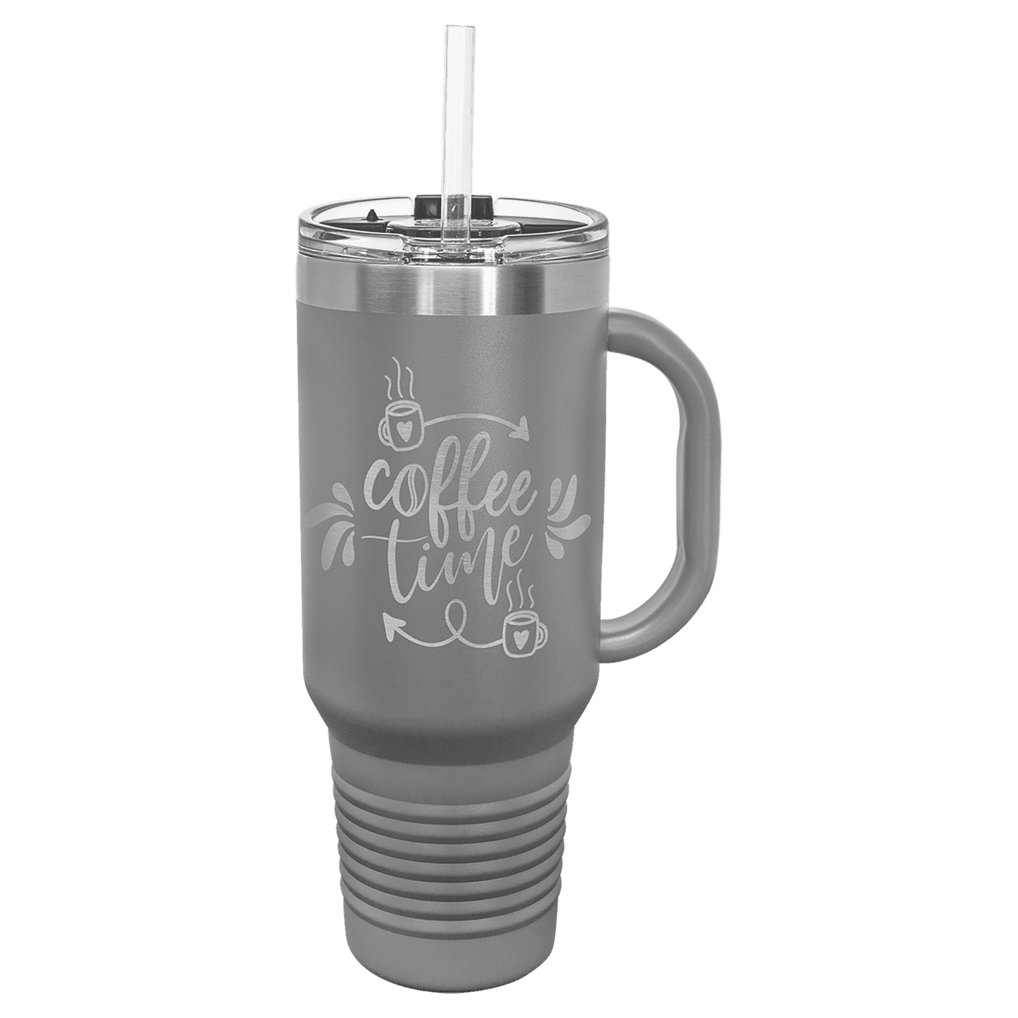 Polar Camel 40 oz. Travel Mug with Handle (Straw Included)