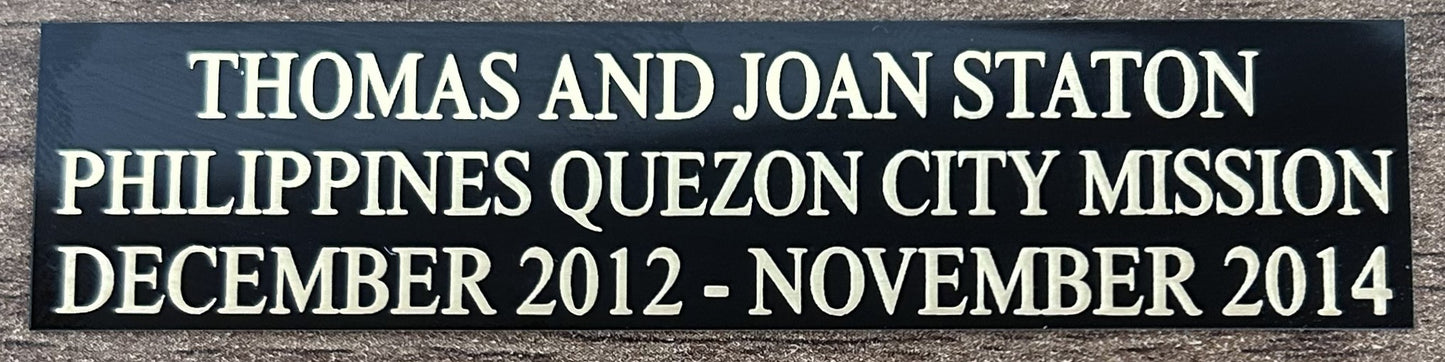 Missionary Perpetual Plaque - Update Plate | (New Style)