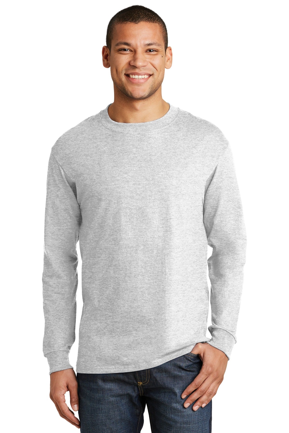 Hanes® Beefy-T® - 100% Cotton Long Sleeve T-Shirt. 5186