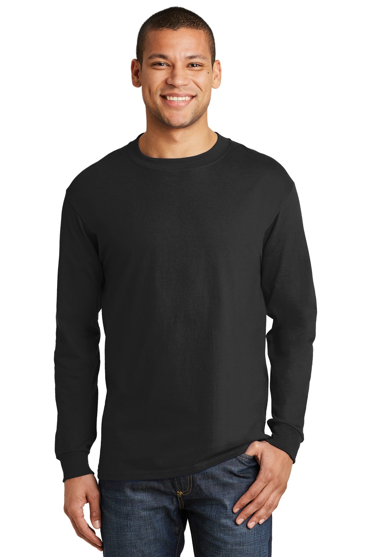 Hanes® Beefy-T® - 100% Cotton Long Sleeve T-Shirt. 5186