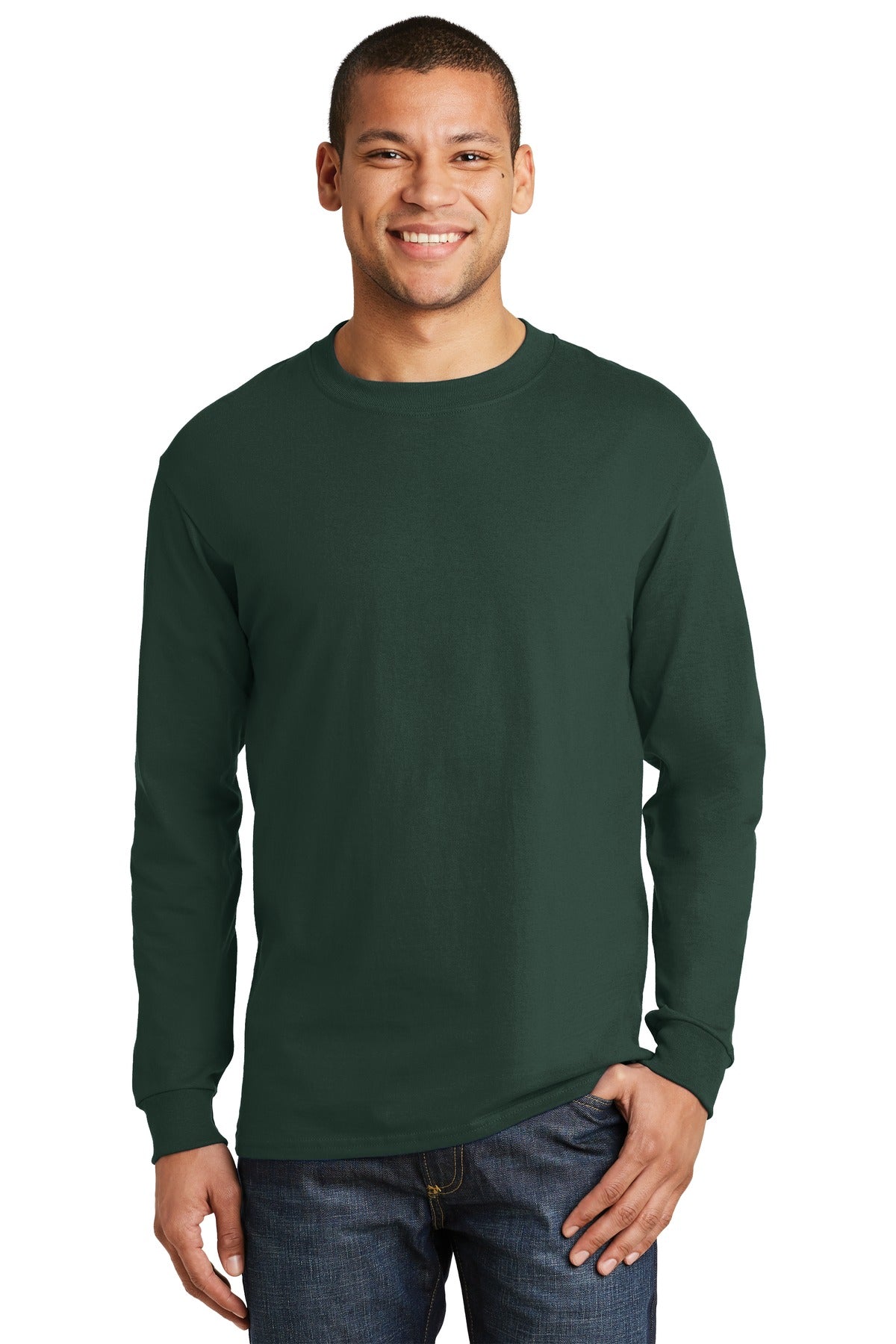 Hanes® Beefy-T® - 100% Cotton Long Sleeve T-Shirt. 5186