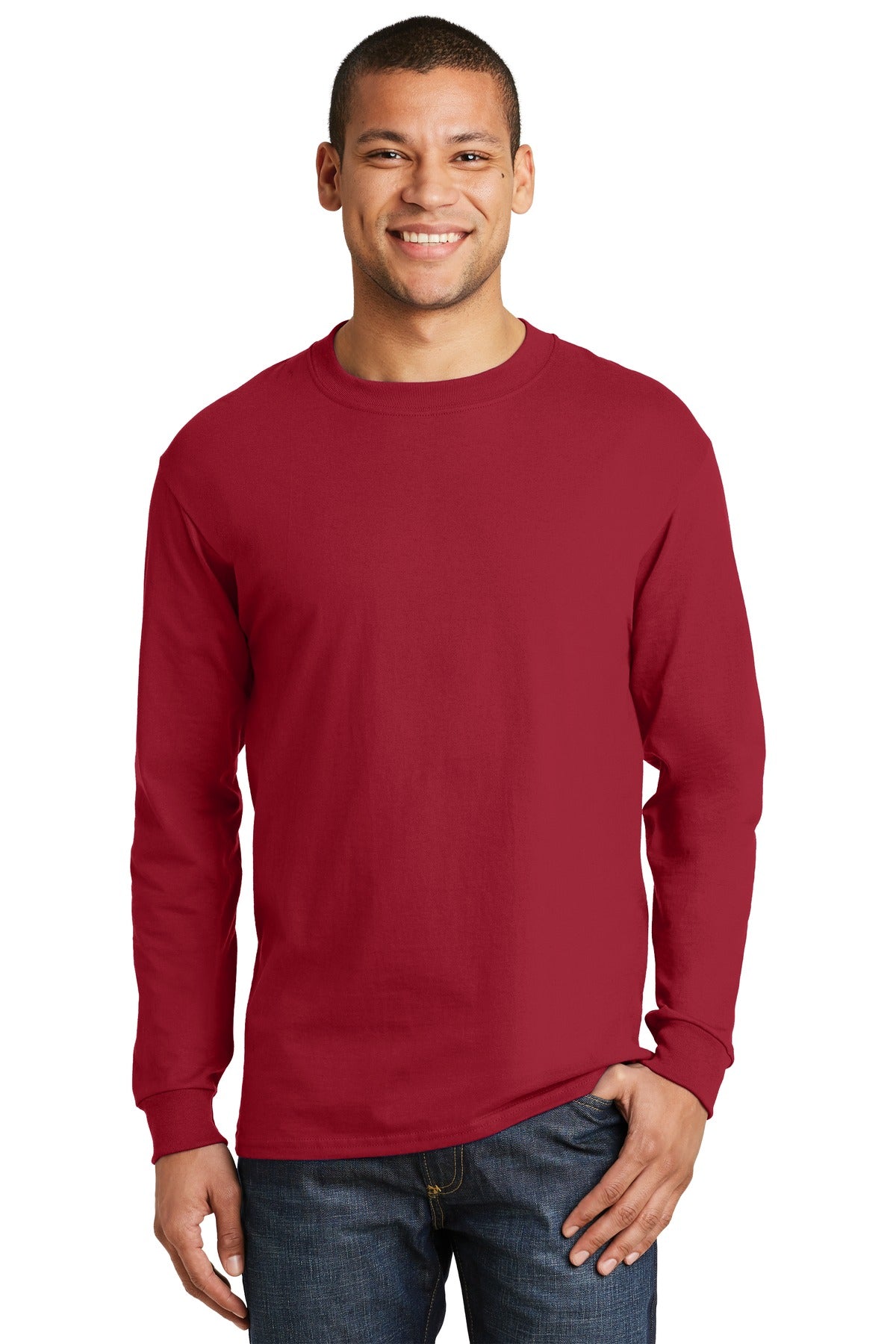 Hanes® Beefy-T® - 100% Cotton Long Sleeve T-Shirt. 5186