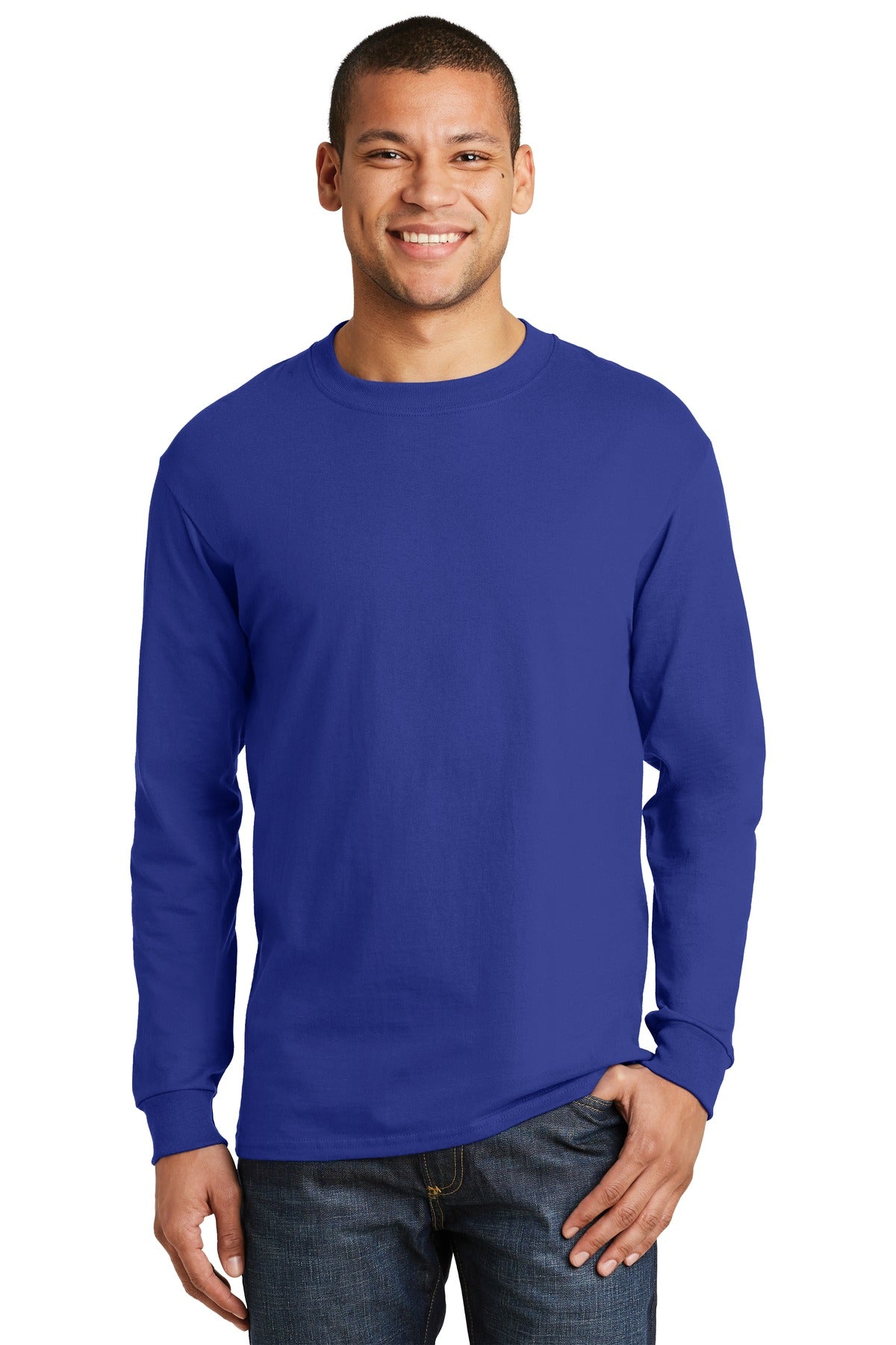 Hanes® Beefy-T® - 100% Cotton Long Sleeve T-Shirt. 5186