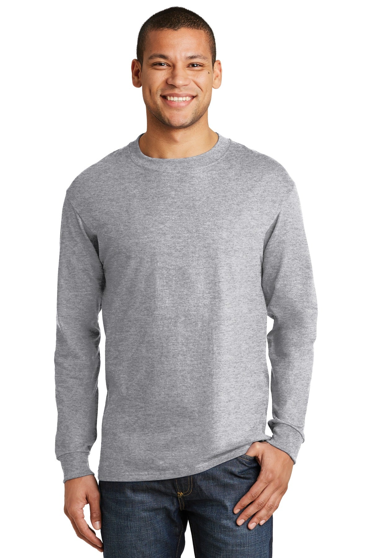 Hanes® Beefy-T® - 100% Cotton Long Sleeve T-Shirt. 5186