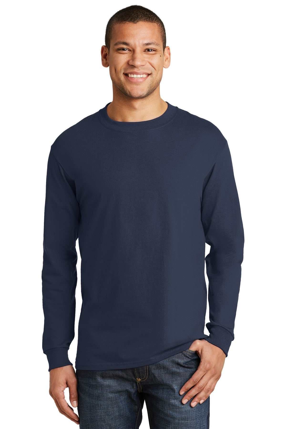 Hanes® Beefy-T® - 100% Cotton Long Sleeve T-Shirt. 5186