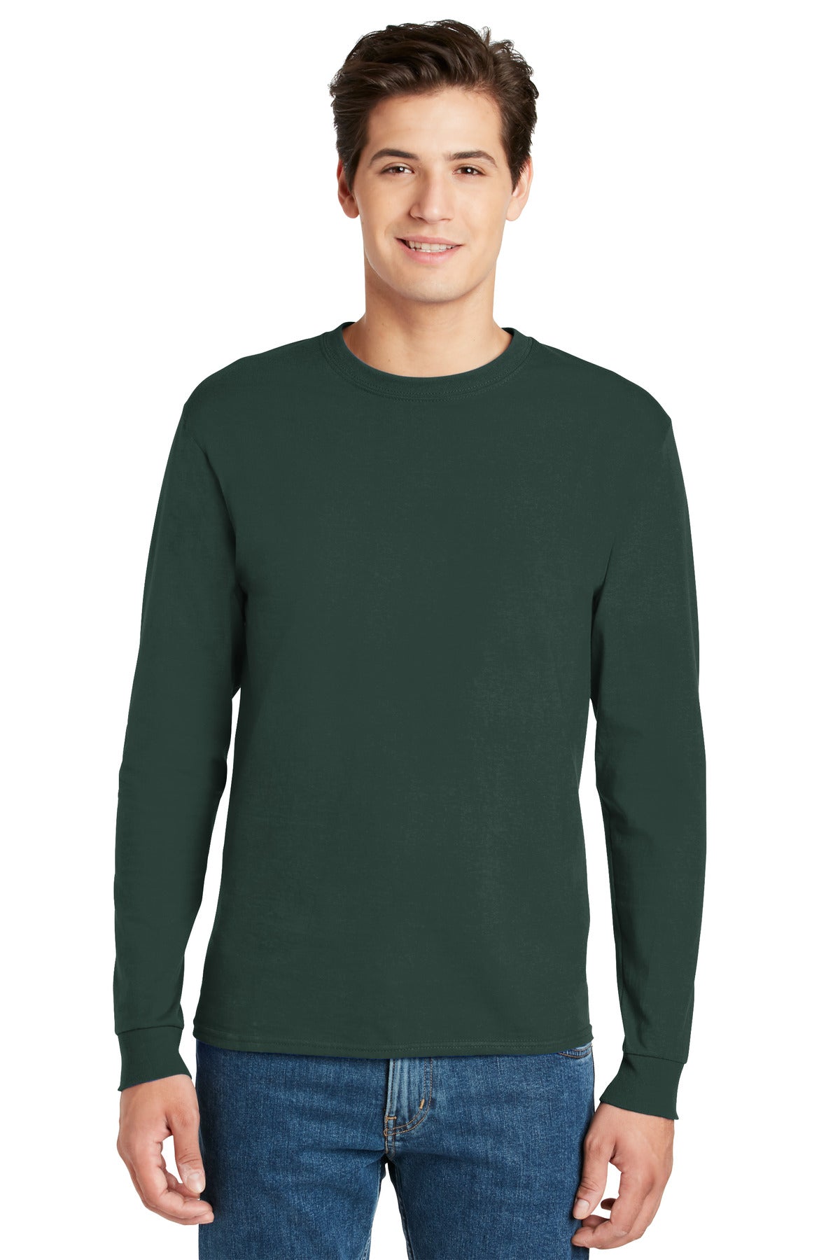 Hanes® - Authentic 100% Cotton Long Sleeve T-Shirt. 5586