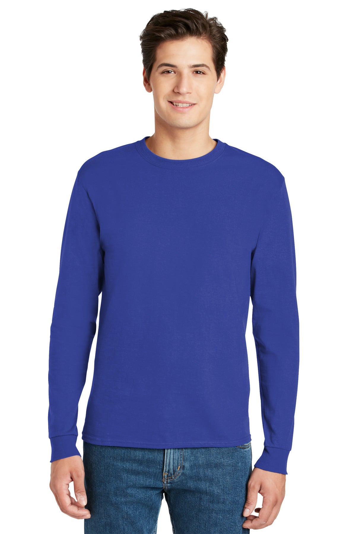 Hanes® - Authentic 100% Cotton Long Sleeve T-Shirt. 5586