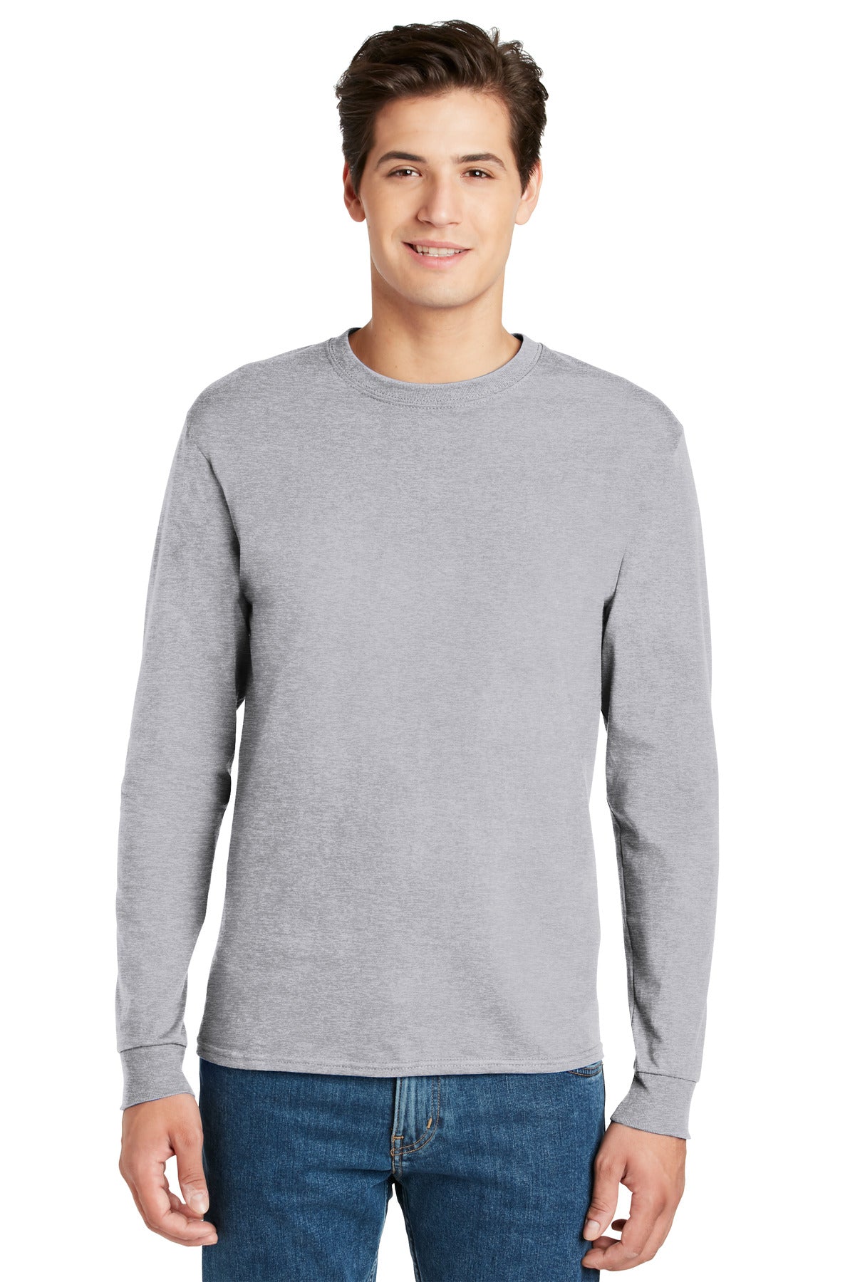 Hanes® - Authentic 100% Cotton Long Sleeve T-Shirt.  5586