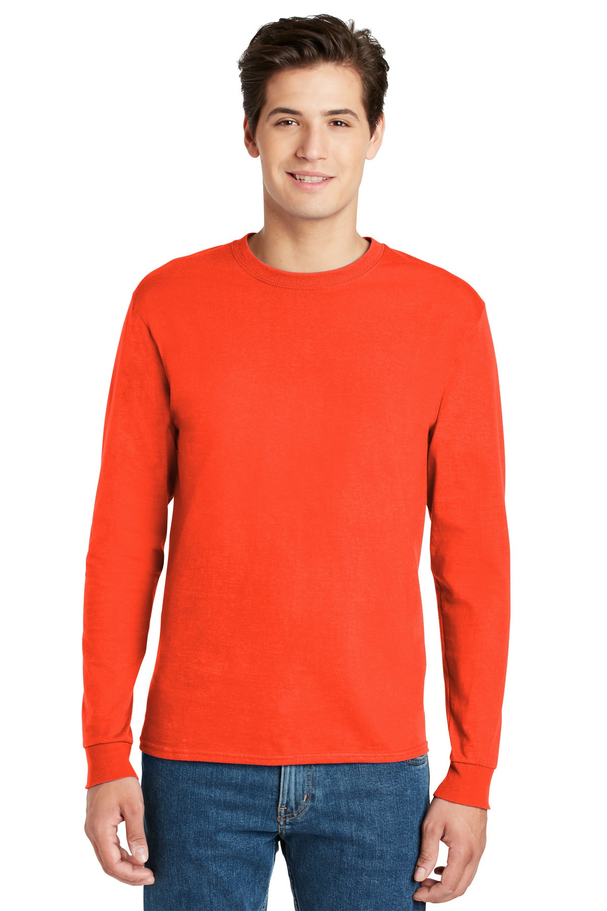 Hanes® - Authentic 100% Cotton Long Sleeve T-Shirt. 5586