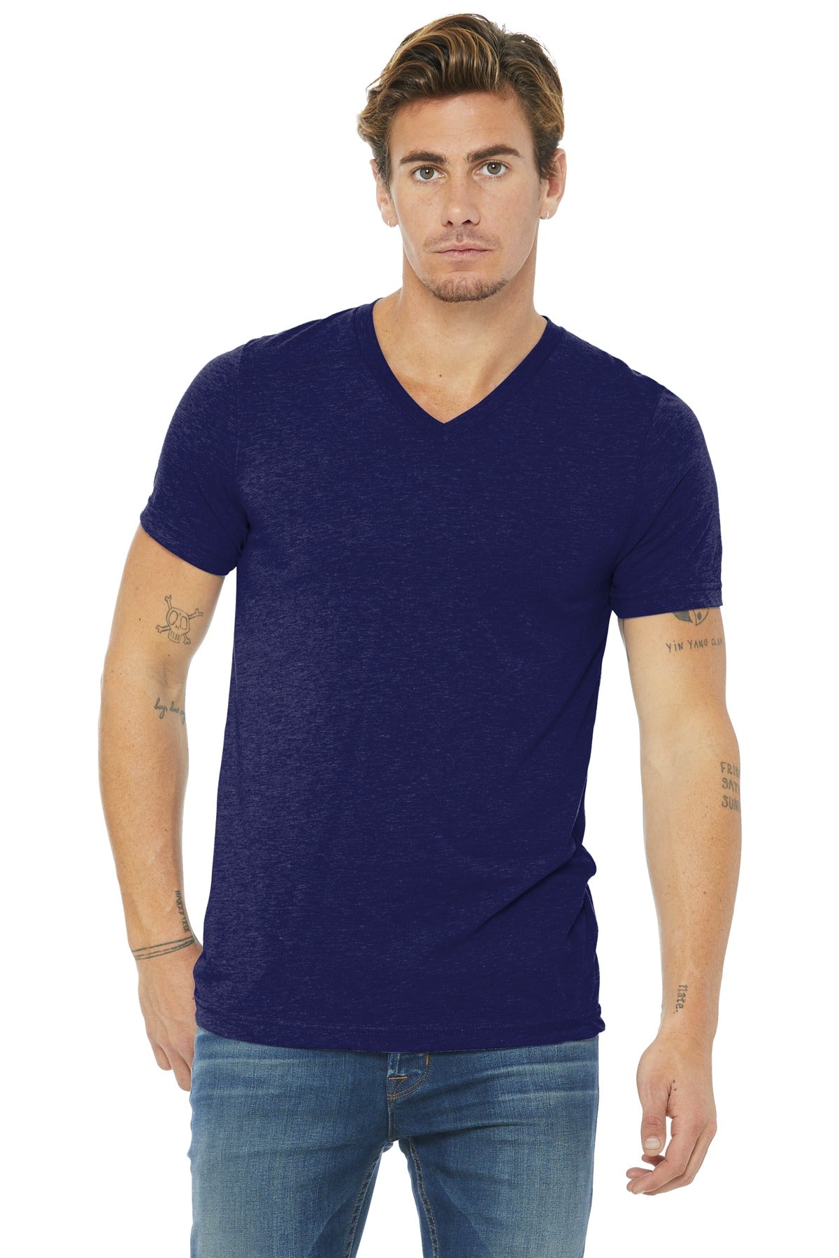 BELLA+CANVAS ® Unisex Triblend Short Sleeve V-Neck Te. BC3415