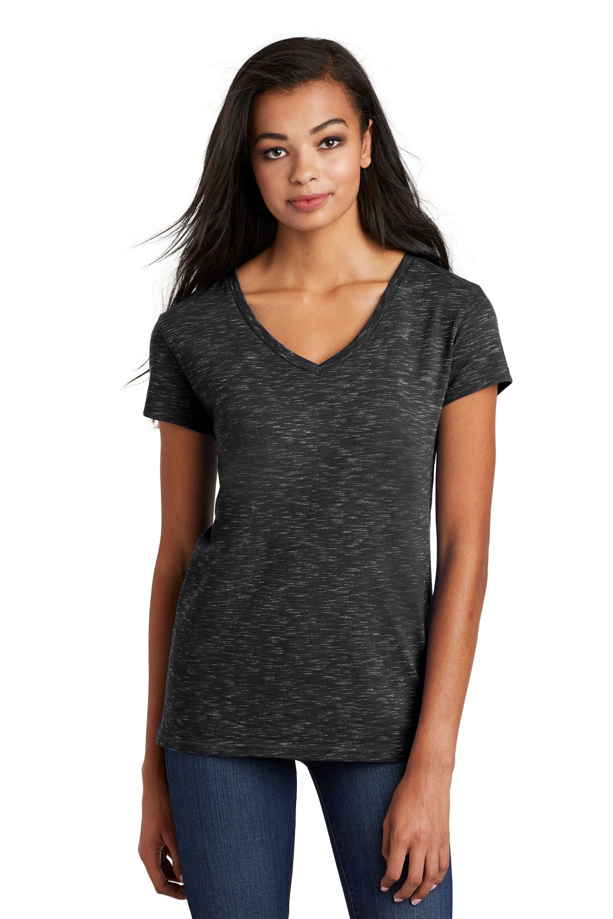 District ® Women's Medal V-Neck Tee. DT664