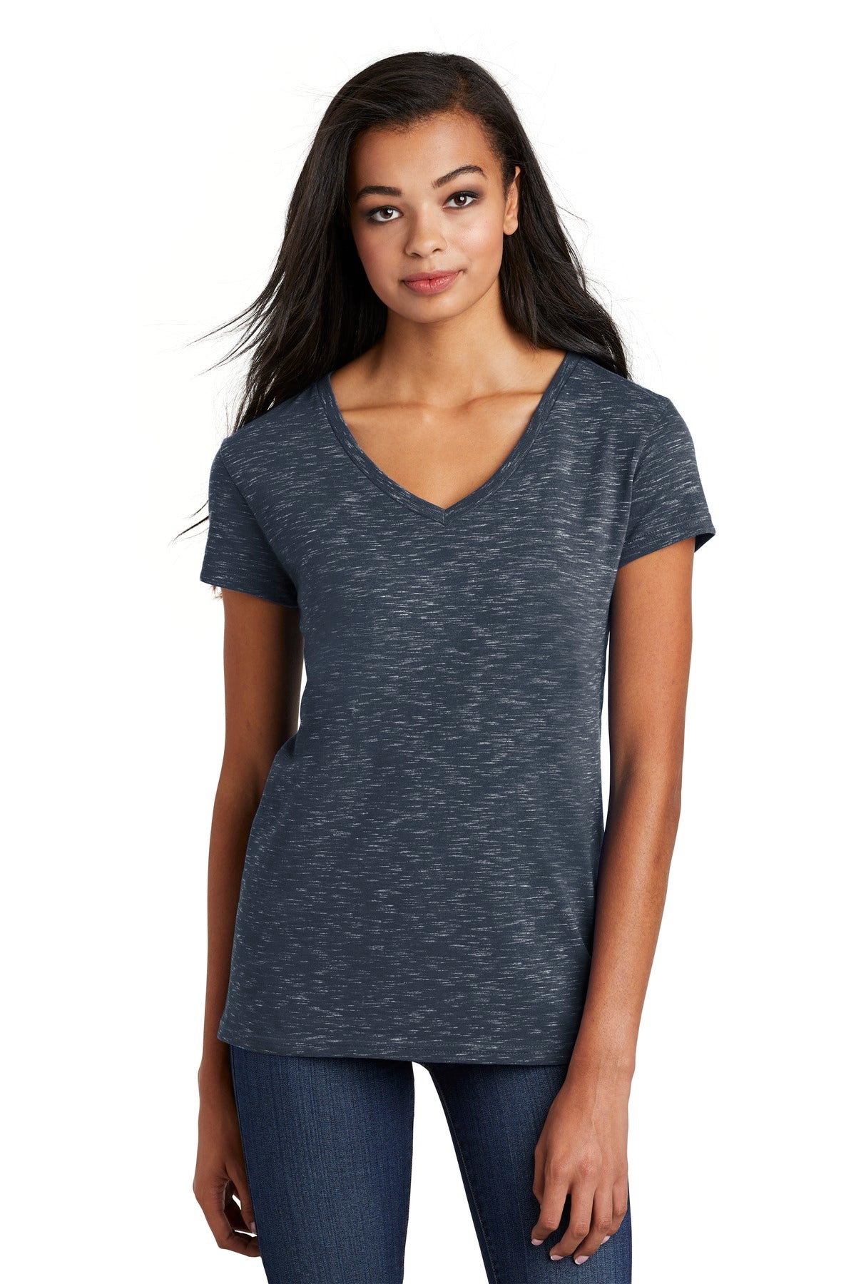 District ® Women's Medal V-Neck Tee. DT664