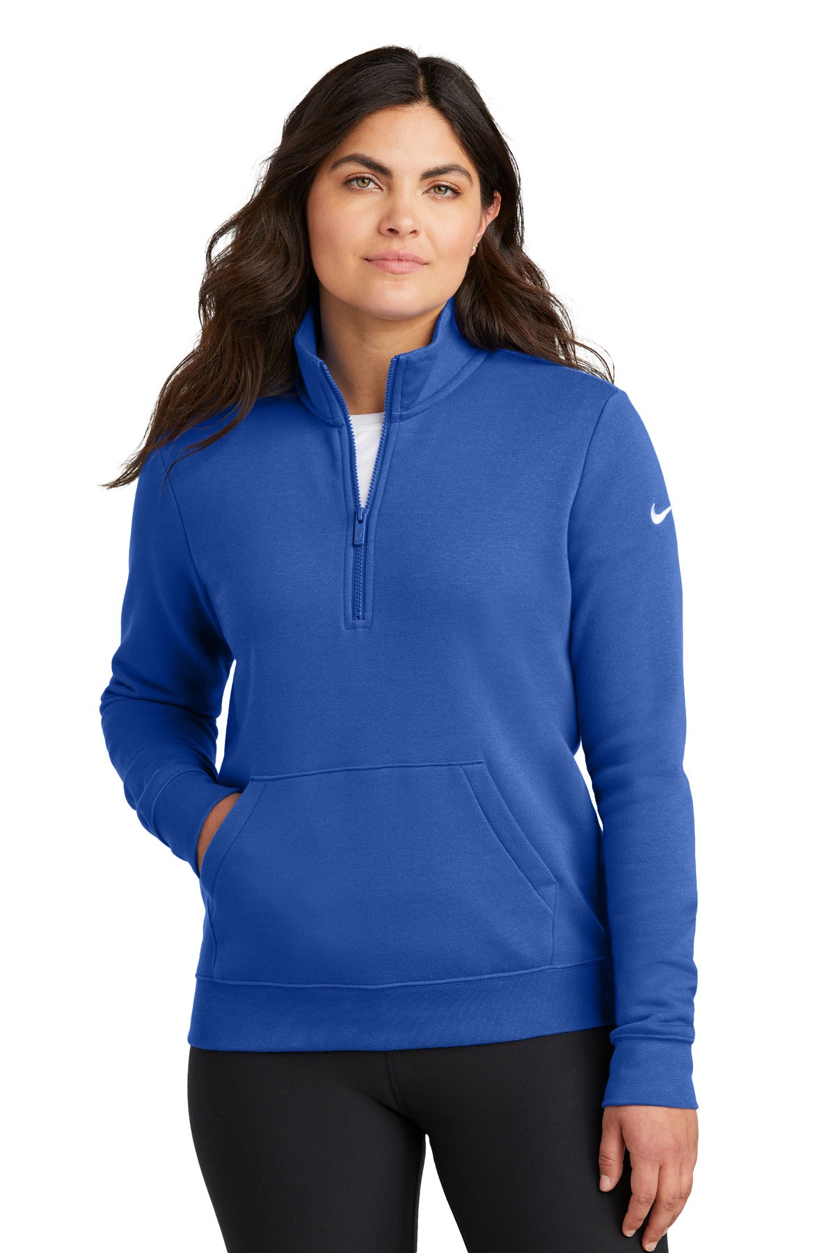 Nike Ladies Club Fleece Sleeve Swoosh 1/2-Zip NKDX6720