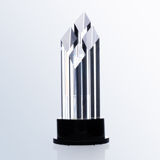 President Diamond Award w/ Black Crystal Round Base