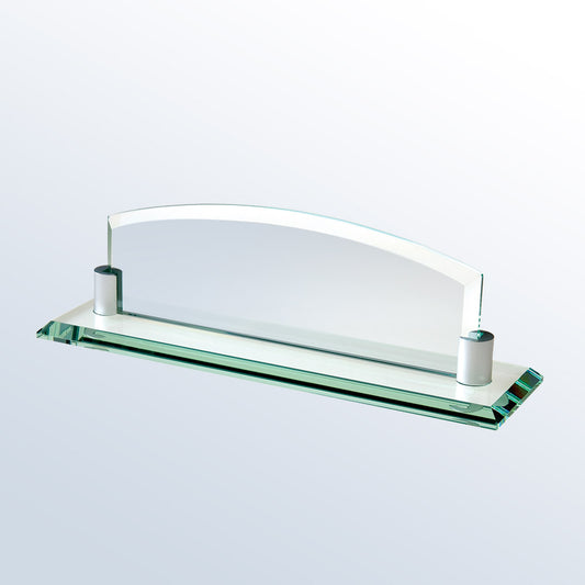 Glass Nameplate w/Aluminum Holder