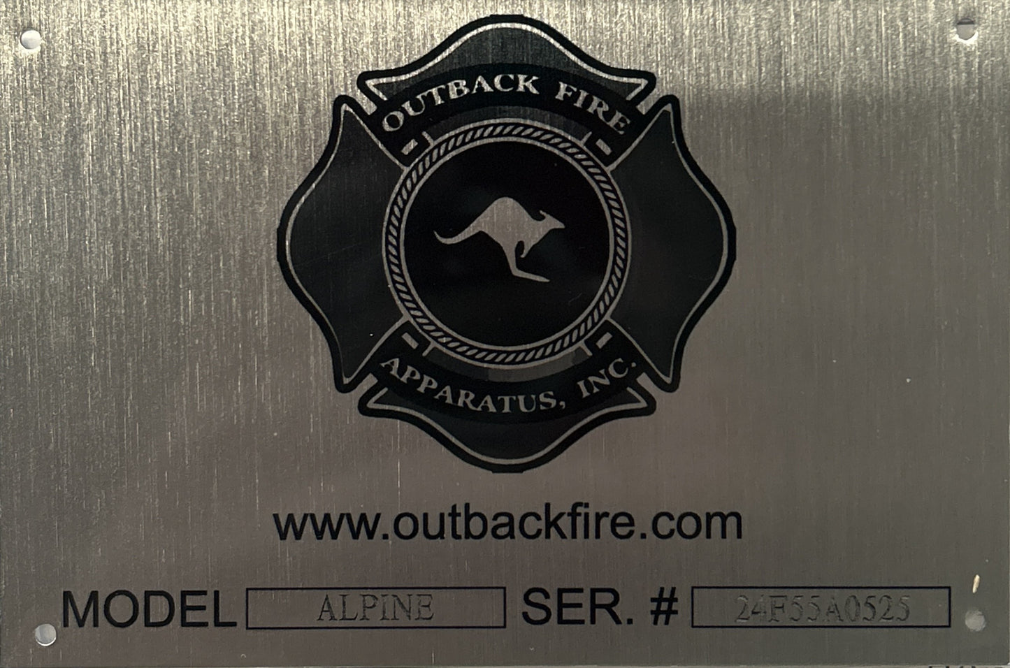 Outback Fire - Serial Plate