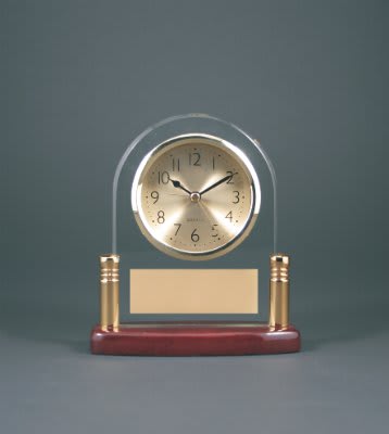 Arch Glass Desk Clock