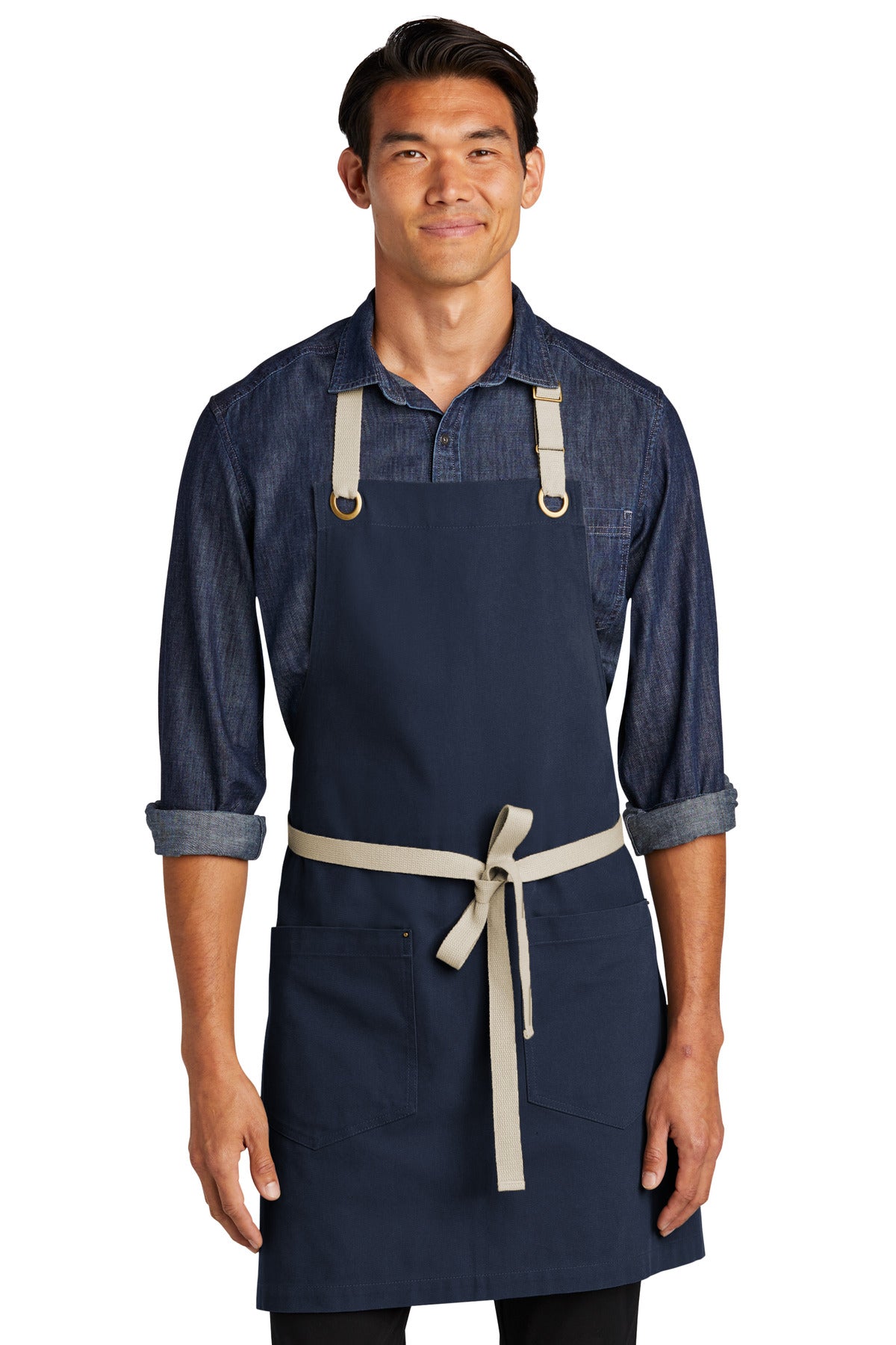 Port Authority® Canvas Full-Length Two-Pocket Apron A815